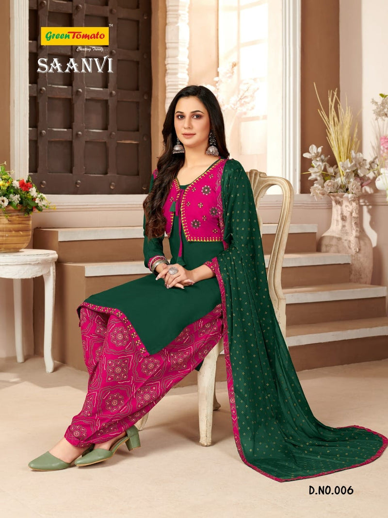 Green Tomato Saanvi Fancy Patiyala Style Ready Made Party Wear Salwar Suits