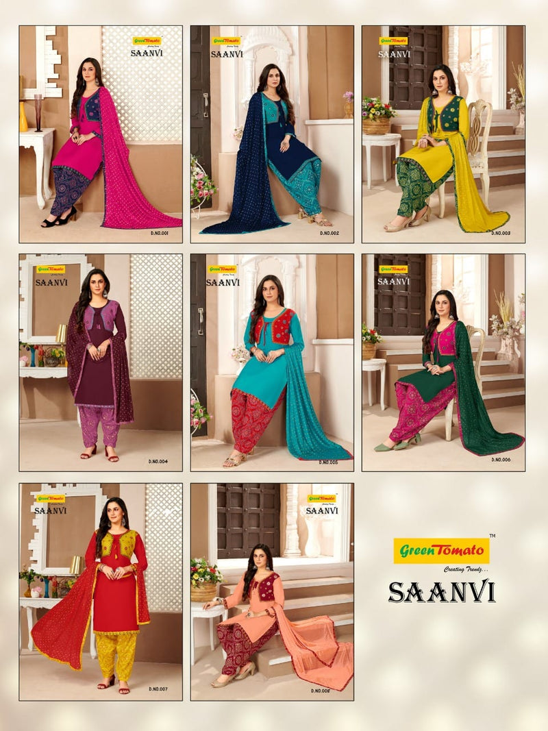 Green Tomato Saanvi Fancy Patiyala Style Ready Made Party Wear Salwar Suits