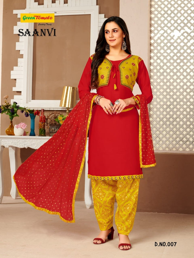 Green Tomato Saanvi Fancy Patiyala Style Ready Made Party Wear Salwar Suits