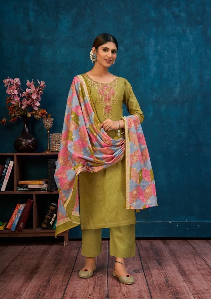 Yashika Trends Saanvi Cotton Fancy Printed Festive Wear Salwar Suits