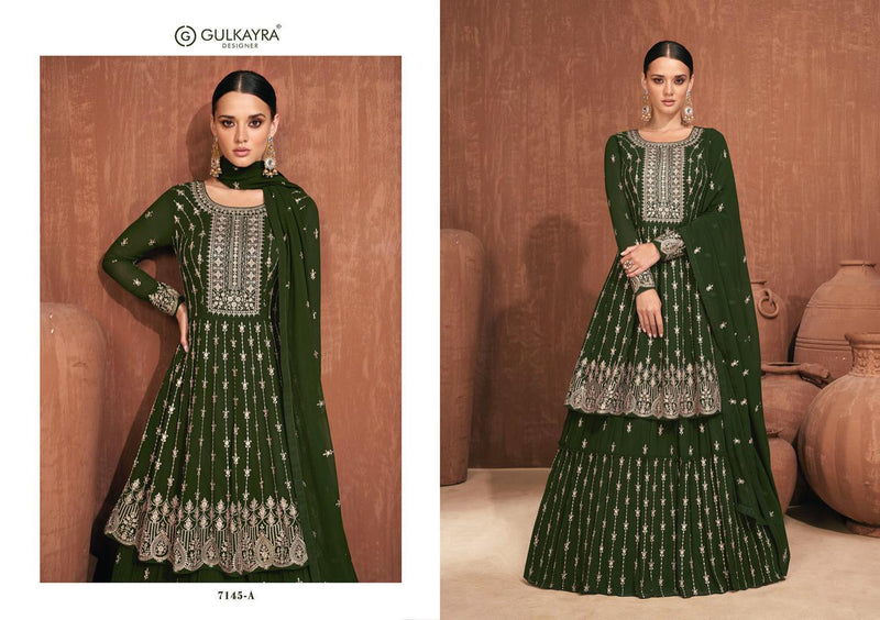 Gulkayra Dno 7145 A To D Georgette With Heavy Embroidery work Stylish designer Party Wear Kurti