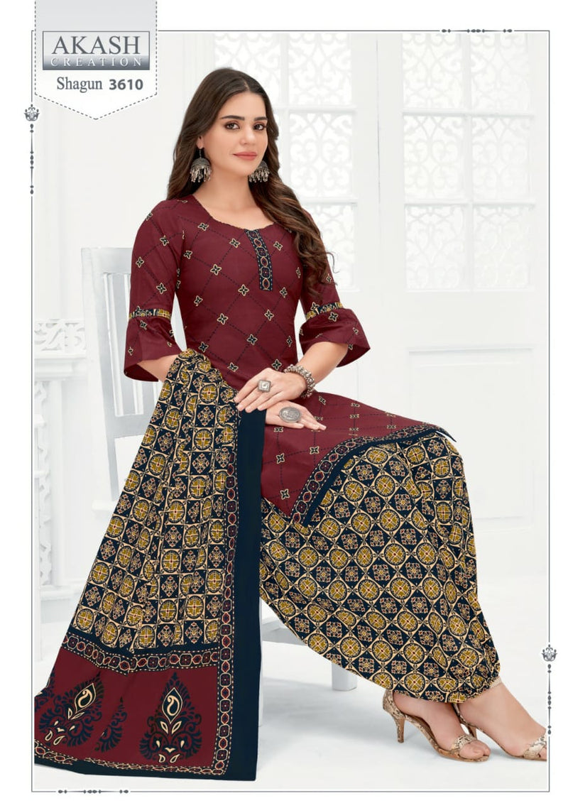 Akash Creation Shagun Vol 36 Pure Cotton Daily Wear Salwar Suit