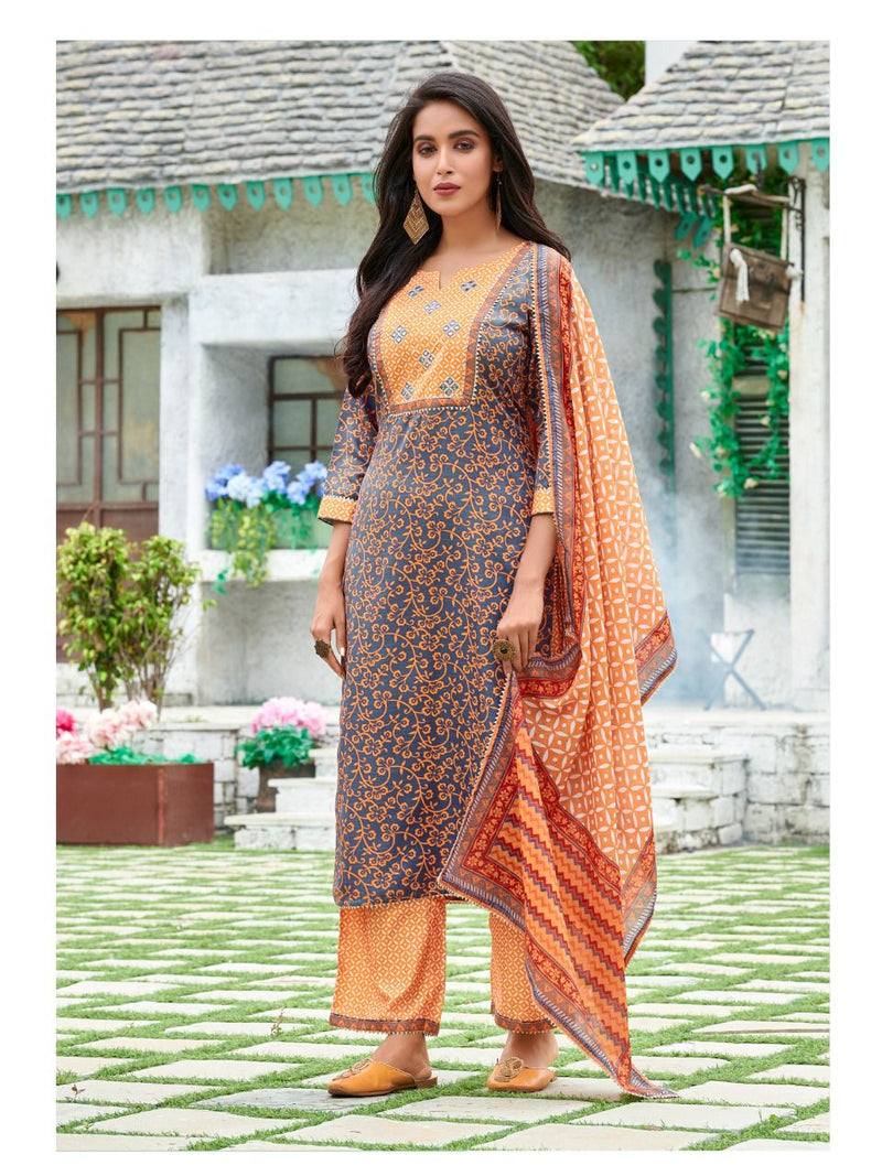 Lily Style Of India Sakira Nx Muslin Festive Wear Readymade Salwar Suits With Digital Print