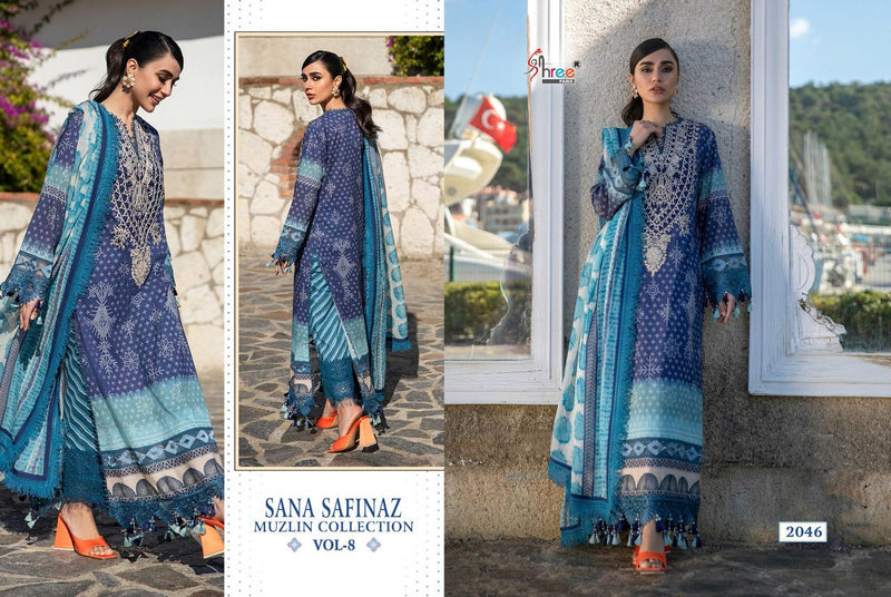 Shree Fabs Sana Safinaz Muzlin Collection Vol 8 Pakistani Style Cotton Salwar Suits