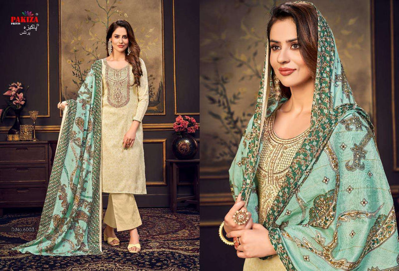 Pakiza Prints Sana Safinaz Vol 6 Cotton Satin Party Wear Salwar Suits