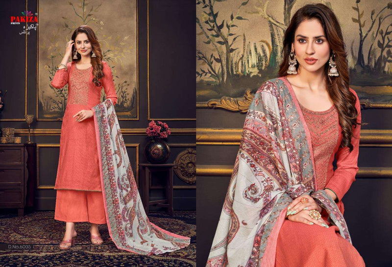 Pakiza Prints Sana Safinaz Vol 6 Cotton Satin Party Wear Salwar Suits