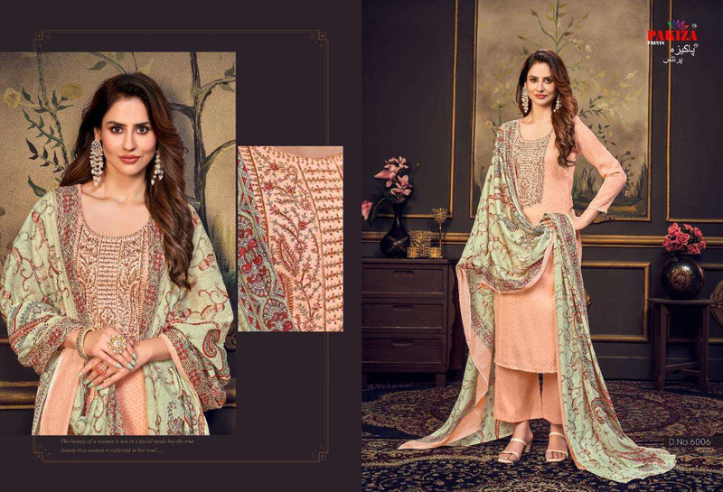 Pakiza Prints Sana Safinaz Vol 6 Cotton Satin Party Wear Salwar Suits