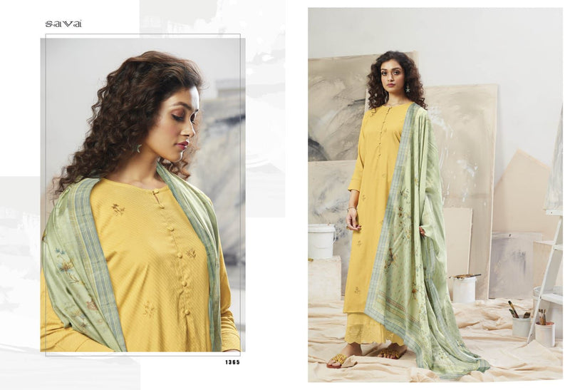 Ganga Sava Mirari Linen Cotton Embroidered Party Wear Salwar Kameez