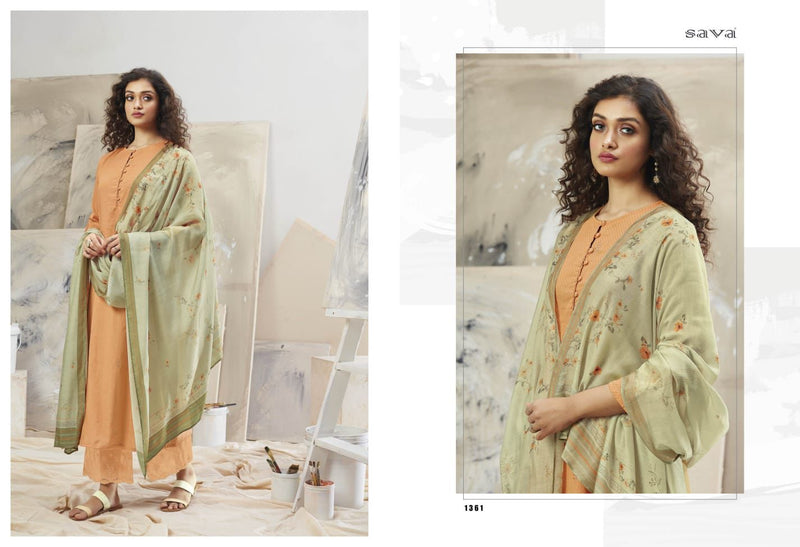 Ganga Sava Mirari Linen Cotton Embroidered Party Wear Salwar Kameez