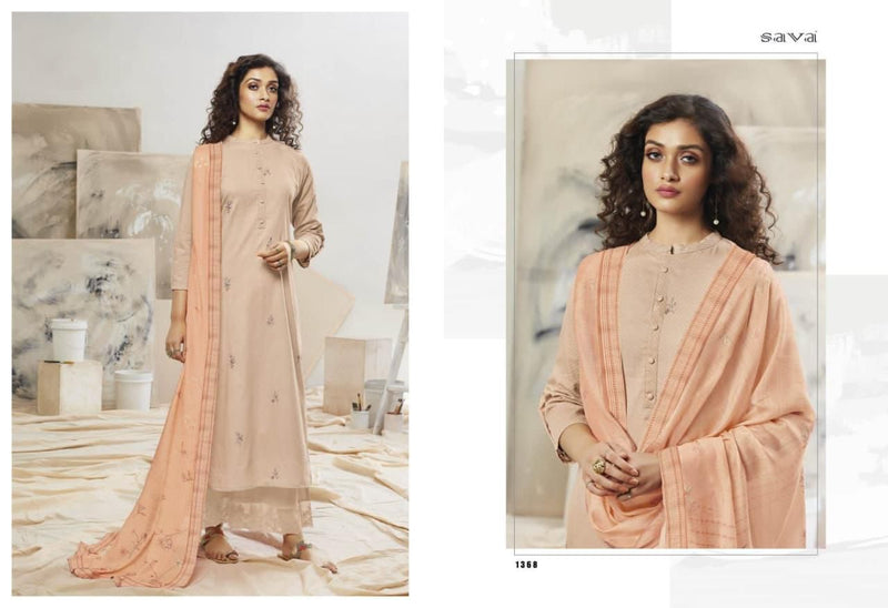 Ganga Sava Mirari Linen Cotton Embroidered Party Wear Salwar Kameez