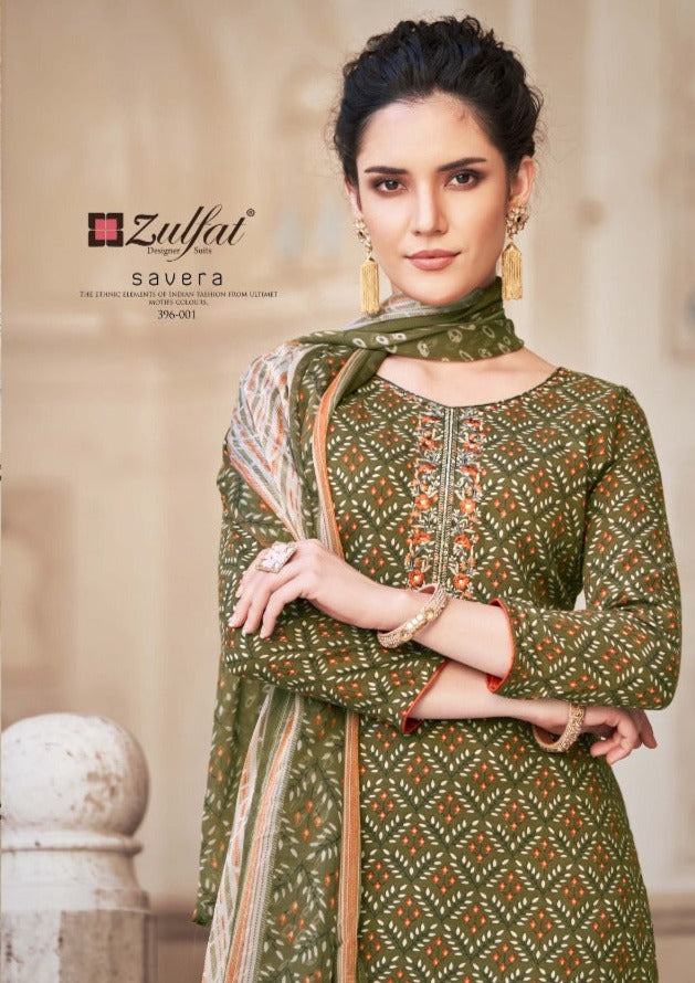 Zulfat Designer Suits Savera Rayon Festive Wear Salwar Suits