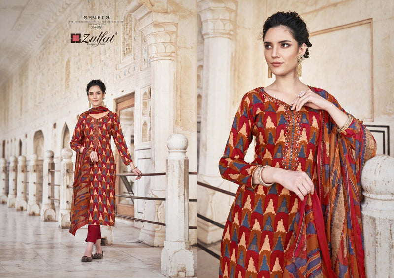 Zulfat Designer Suits Savera Rayon Festive Wear Salwar Suits