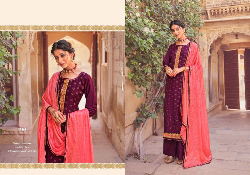 Panch Ratna Sequence Parampara Silk Coding & Sequence Work Salwar Suits