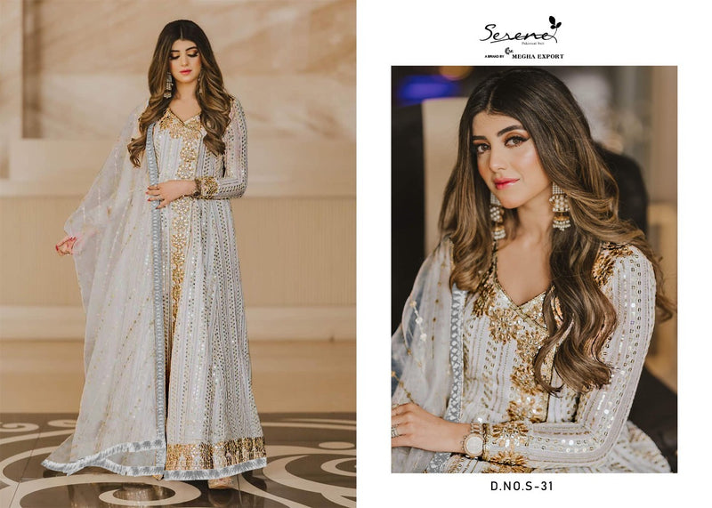 Serene Vol 2 Fox Georgette Designer Pakistani Style Embroidered Party Wear Salwar Kameez