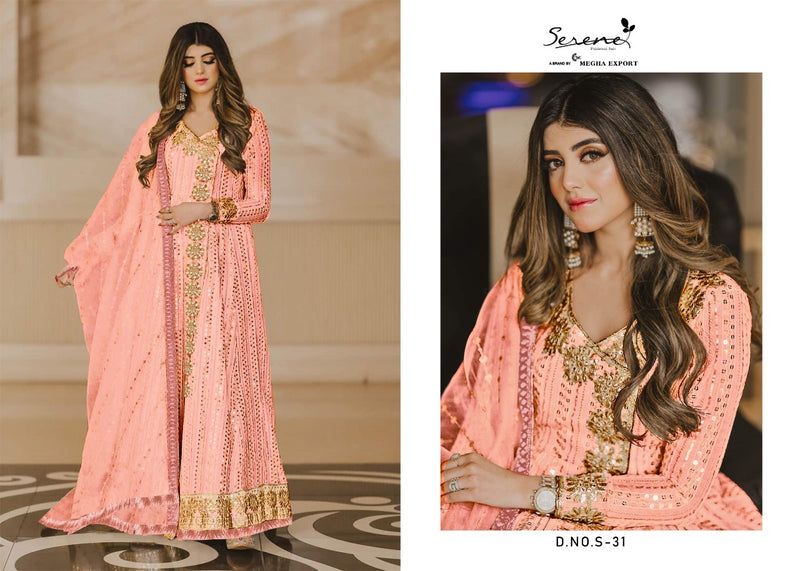 Serene Vol 2 Fox Georgette Designer Pakistani Style Embroidered Party Wear Salwar Kameez