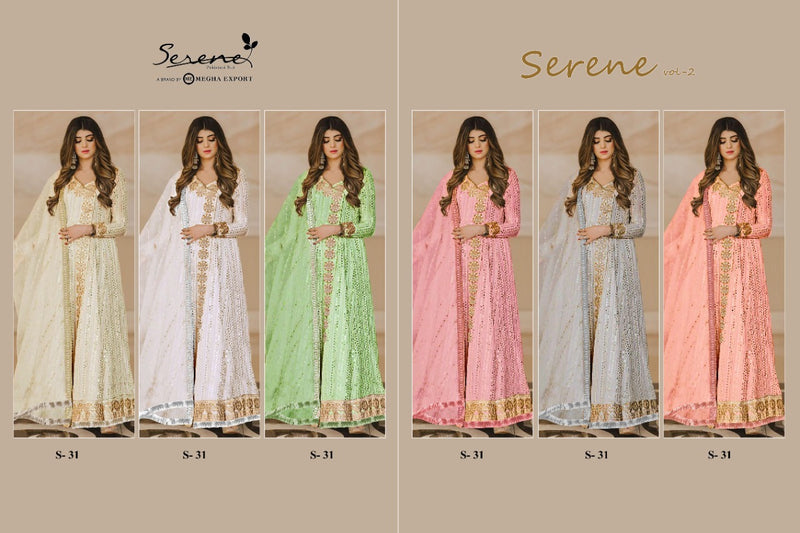 Serene Vol 2 Fox Georgette Designer Pakistani Style Embroidered Party Wear Salwar Kameez