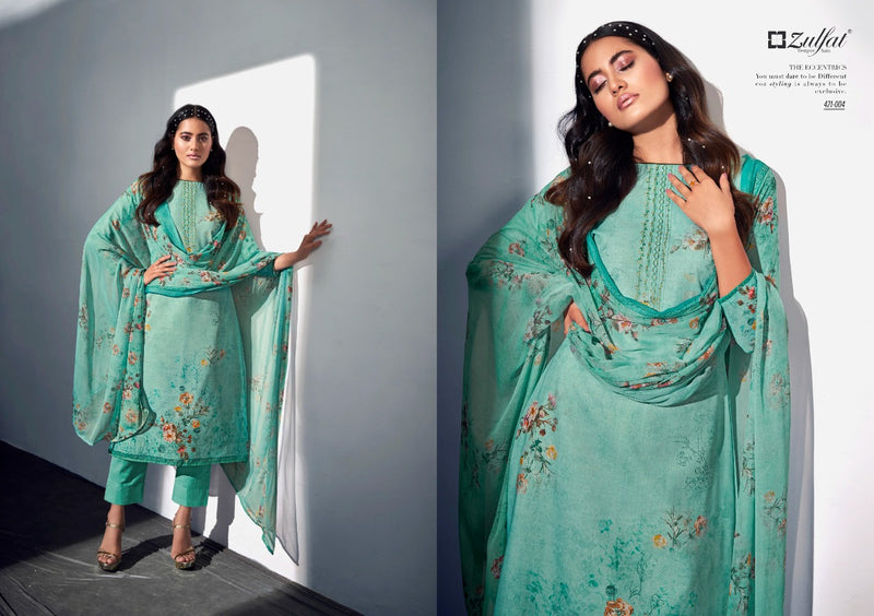 Zulfat Designer Suits Shaandaar Cotton With Digital Print Party Wear Salwar Suits