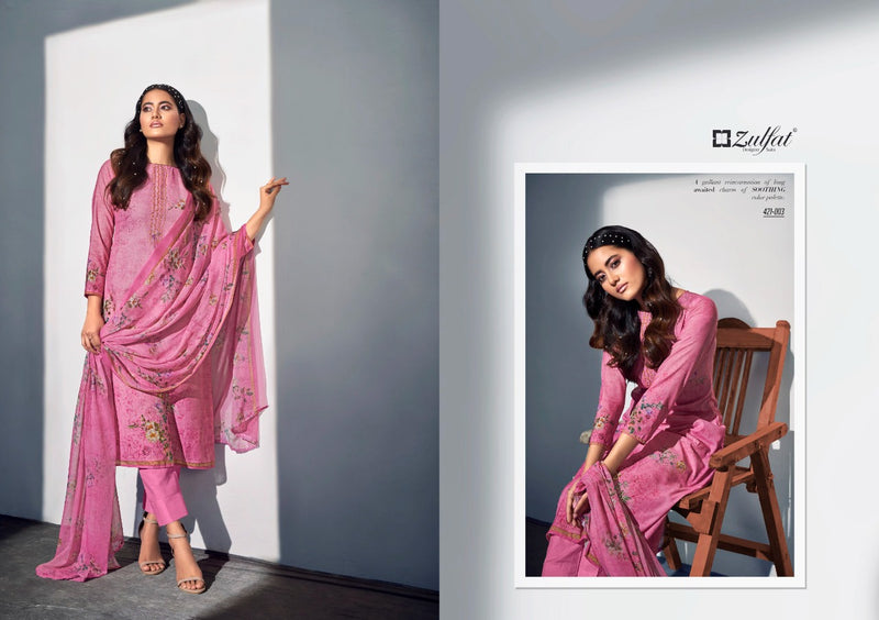 Zulfat Designer Suits Shaandaar Cotton With Digital Print Party Wear Salwar Suits