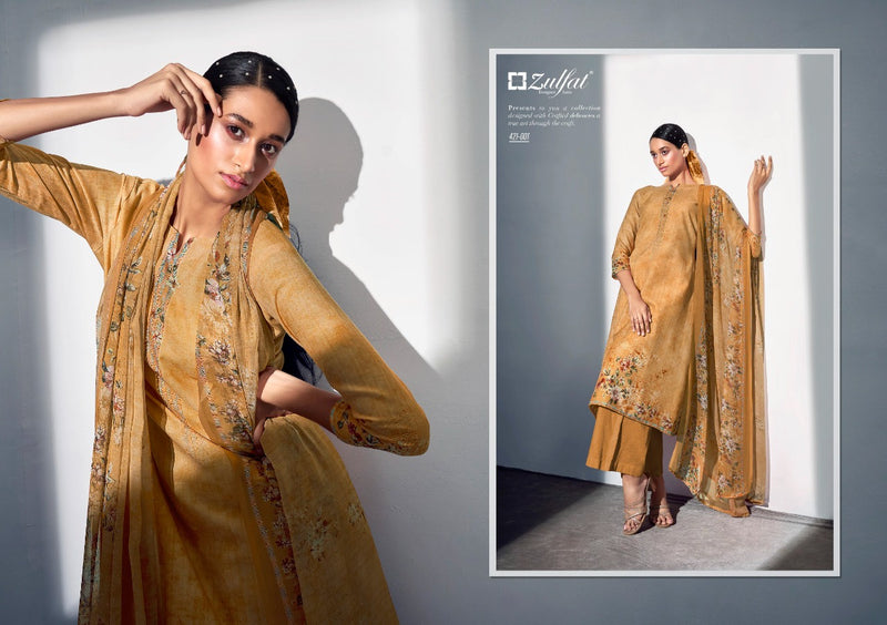 Zulfat Designer Suits Shaandaar Cotton With Digital Print Party Wear Salwar Suits