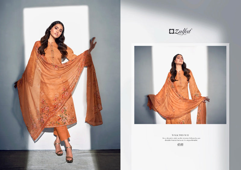 Zulfat Designer Suits Shaandaar Cotton With Digital Print Party Wear Salwar Suits