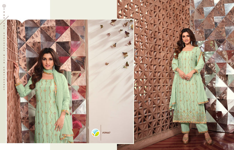 Vinay Fashion Tumbaa Shagun Viscose Fancy Stylish Ready Made Festive Wear Salwar Kameez