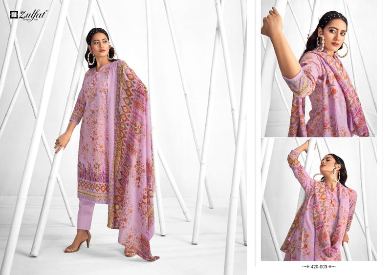 Zulfat Designer Suits Shaheen Cotton Festive Wear Salwar Suits With Exclusive Prints