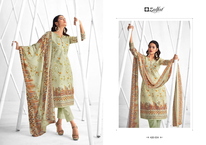 Zulfat Designer Suits Shaheen Cotton Festive Wear Salwar Suits With Exclusive Prints