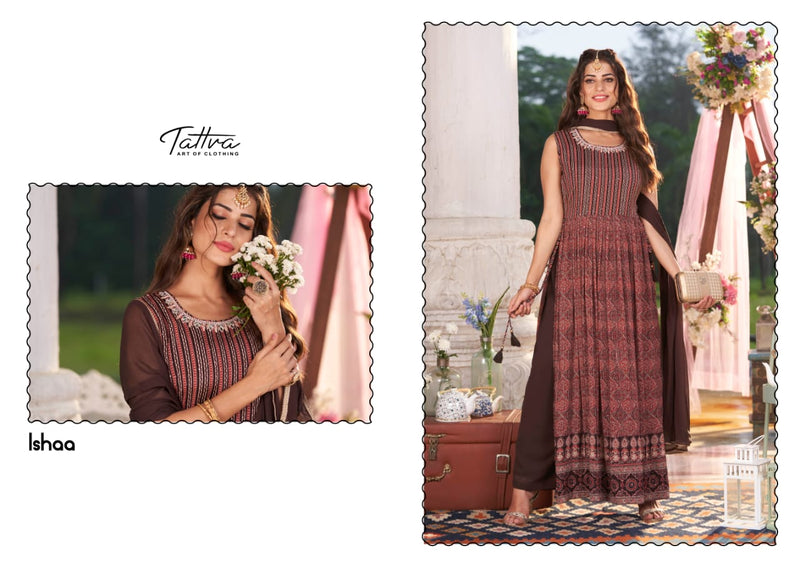 Tattva Shanaya Georgette With Heavy Embroidery Work Stylish Designer Party Wear Fancy Kurti