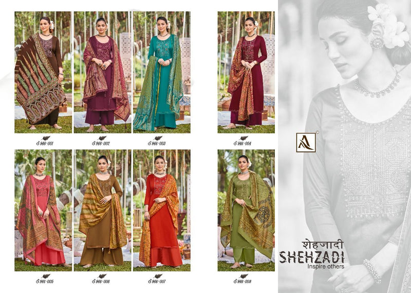 Alok Suits Shehzadi Jam Cotton Festive Wear Salwar Kameez With Fancy Embroidery