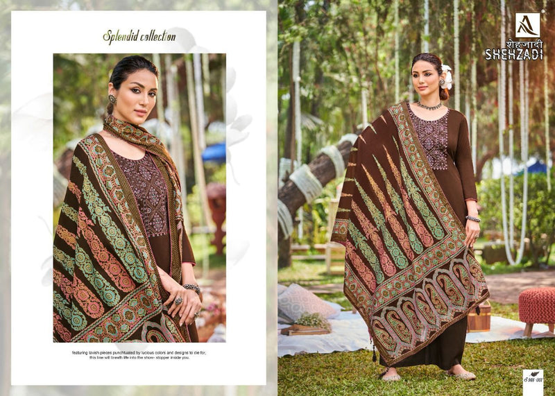 Alok Suits Shehzadi Jam Cotton Festive Wear Salwar Kameez With Fancy Embroidery