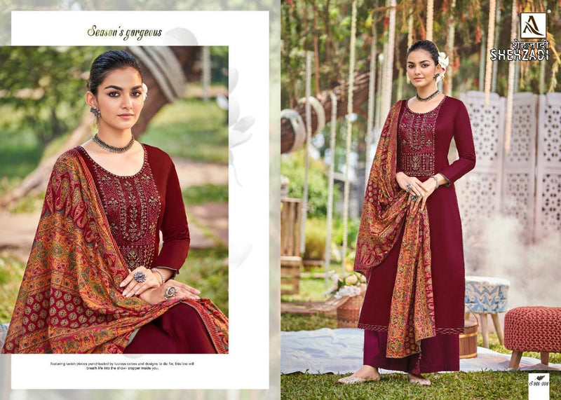 Alok Suits Shehzadi Jam Cotton Festive Wear Salwar Kameez With Fancy Embroidery