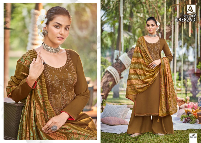 Alok Suits Shehzadi Jam Cotton Festive Wear Salwar Kameez With Fancy Embroidery