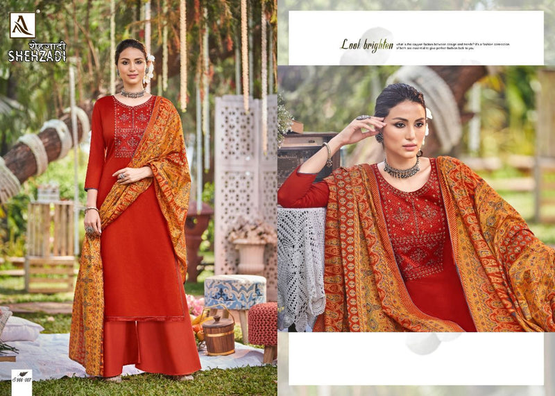 Alok Suits Shehzadi Jam Cotton Festive Wear Salwar Kameez With Fancy Embroidery