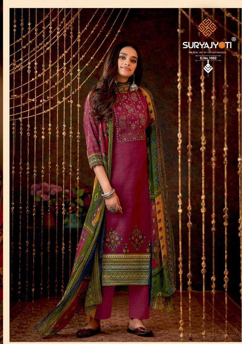 Suryajyoti Shezan Vol 1 Jam Satin Fancy Embroidered Party Wear Salwar Kameez