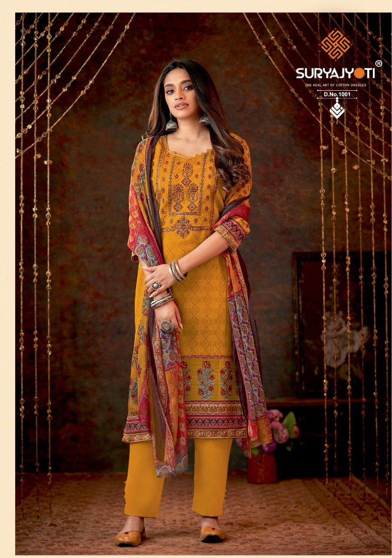 Suryajyoti Shezan Vol 1 Jam Satin Fancy Embroidered Party Wear Salwar Kameez