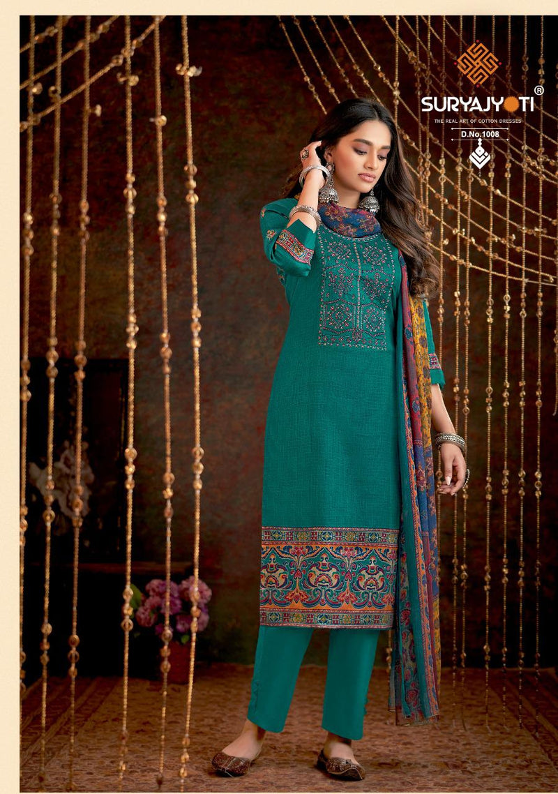 Suryajyoti Shezan Vol 1 Jam Satin Fancy Embroidered Party Wear Salwar Kameez