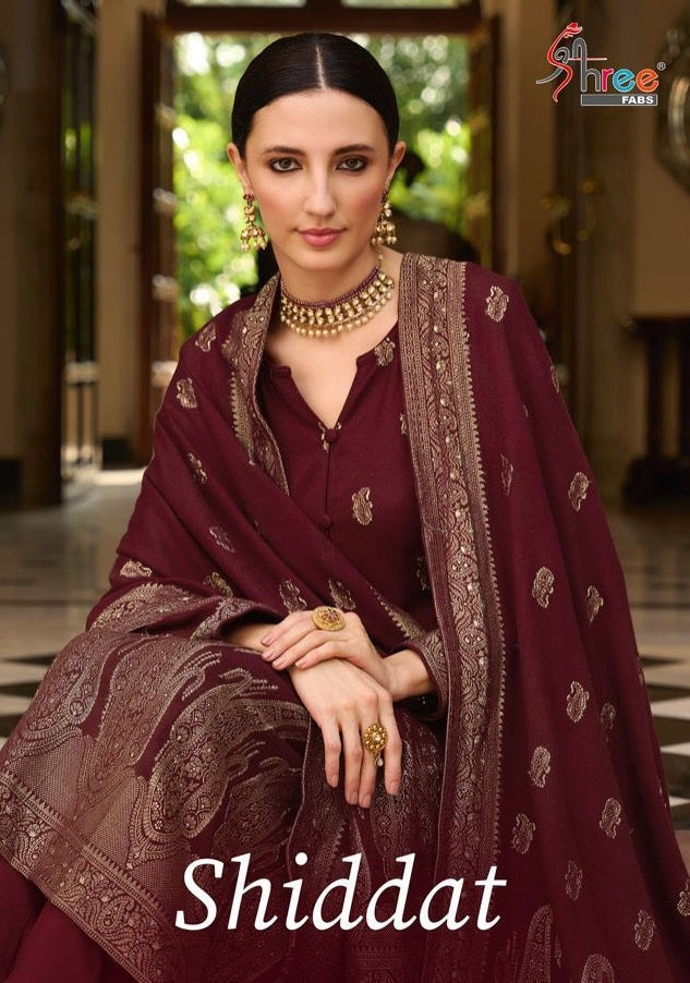 Shree Fabs Shiddat Pashmina With Beautiful Embroidery Work Stylish Designer Festive Wear Salwar Kameez