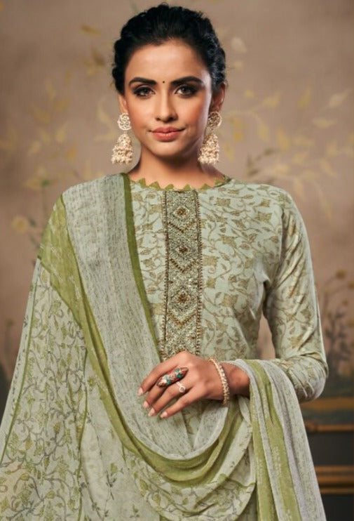 Radhika Fashion Azara Shiddat Viscose Muslin Embroidered Party Wear Salwar Suits With Digital Print