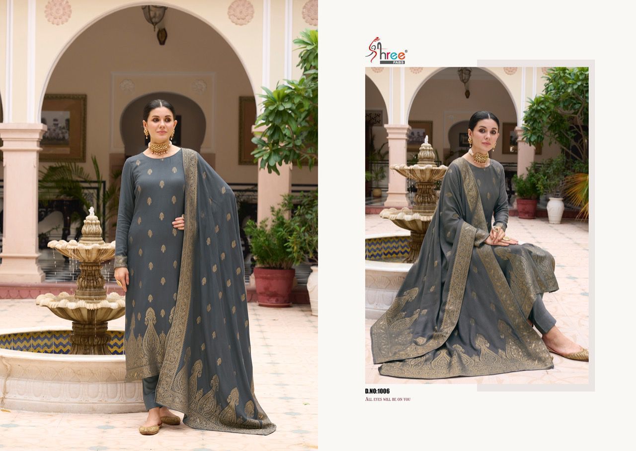 Shree Fabs Shiddat Pashmina With Beautiful Embroidery Work Stylish Designer Festive Wear Salwar Kameez