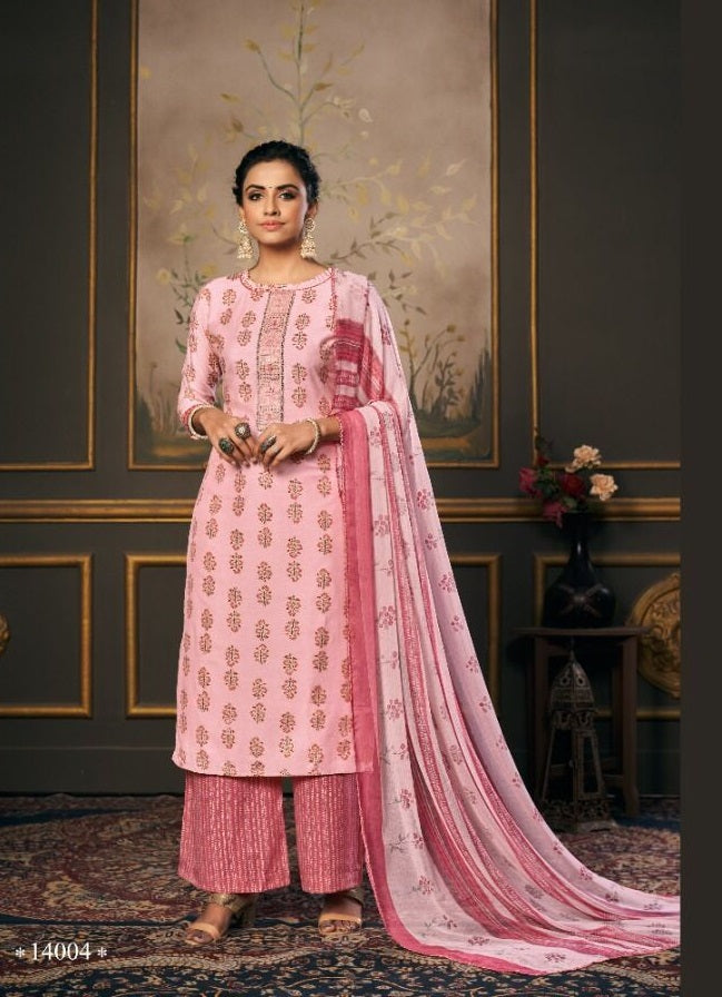 Radhika Fashion Azara Shiddat Viscose Muslin Embroidered Party Wear Salwar Suits With Digital Print