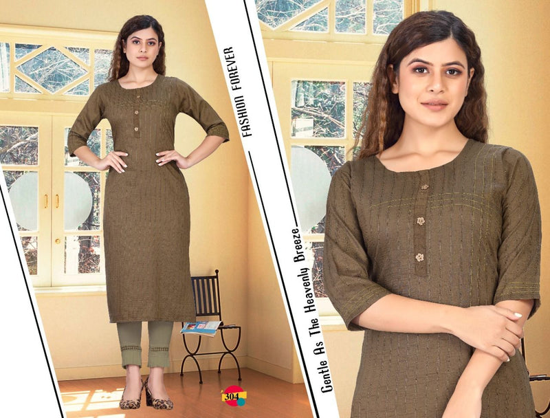 Riyaa Shiddat Vol 1 Rayon Embroidered Casual Wear Fancy Straight Kurtis