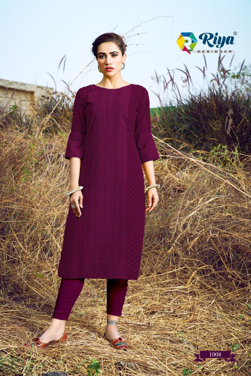 Riya Designer Shifali Pure Georgette Fancy Casual Wear Kurtis