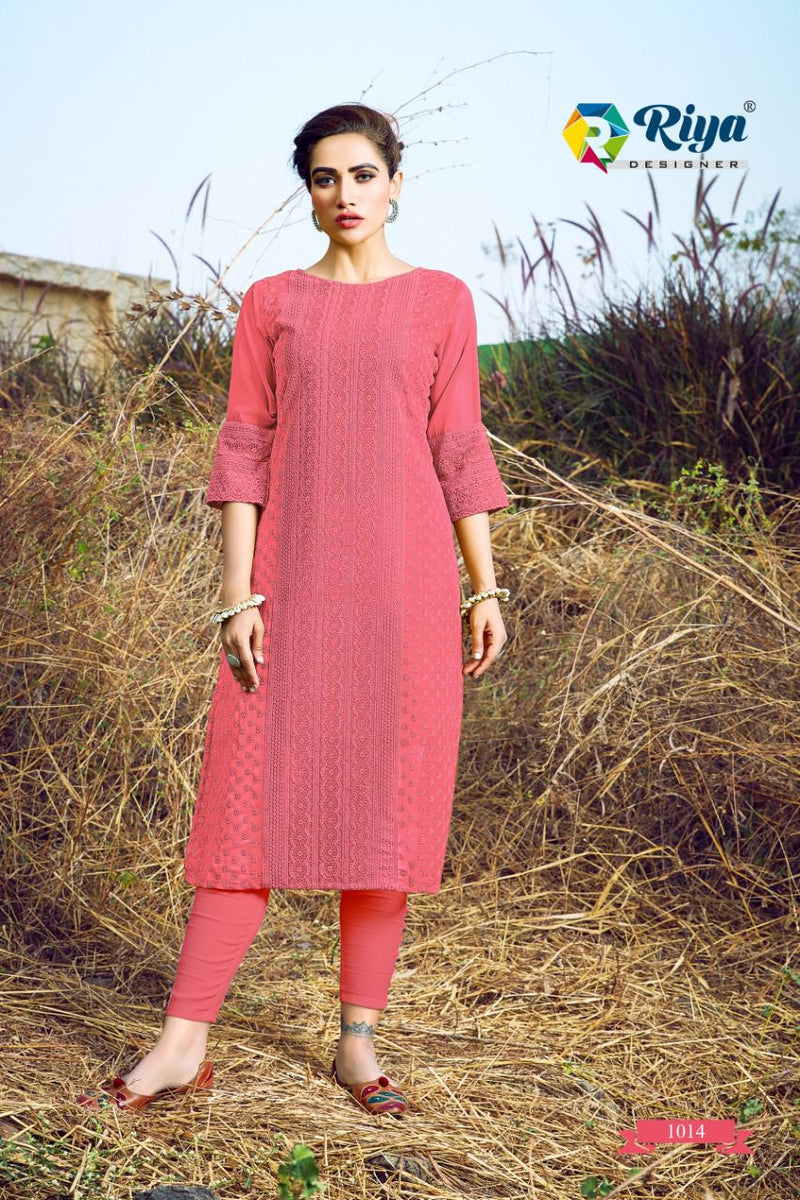 Riya Designer Shifali Pure Georgette Fancy Casual Wear Kurtis