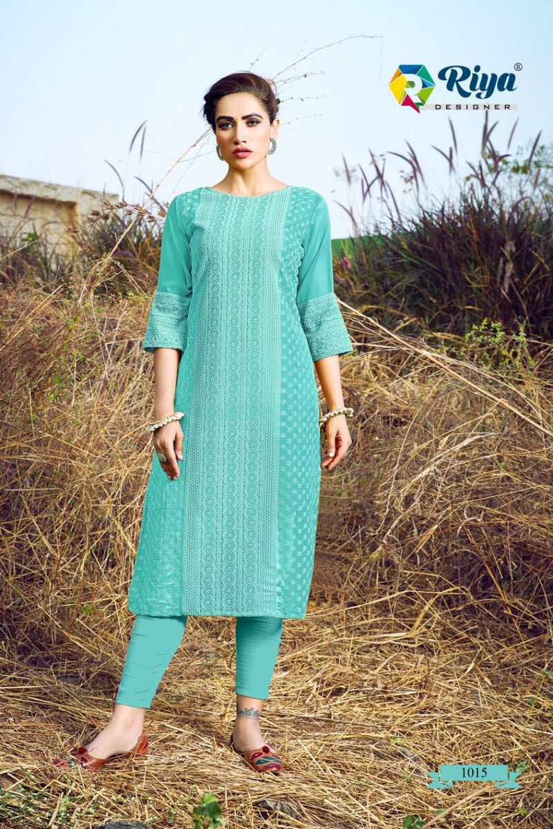 Riya Designer Shifali Pure Georgette Fancy Casual Wear Kurtis