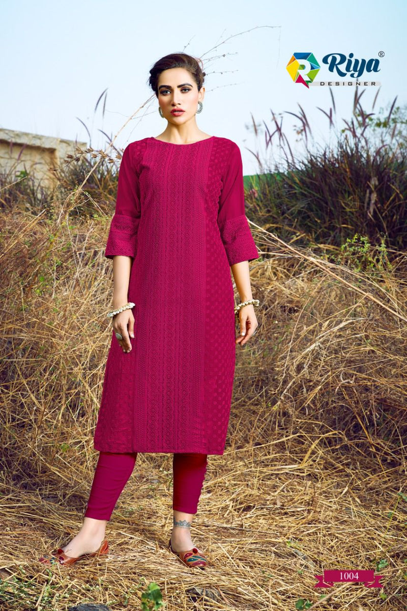 Riya Designer Shifali Pure Georgette Fancy Casual Wear Kurtis