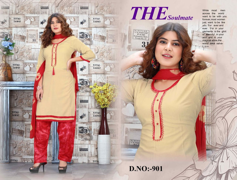 Beauty Queen Shiny Vol 1 Rayon Patiyala Style Kurtis With Bottom & Dupatta