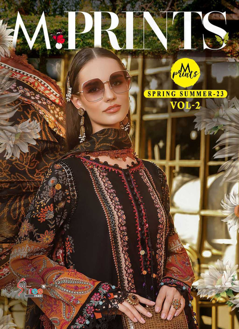 Shree Fabs M Print Spring Summer 23 Vol 2 Cotton Printed Embroidery Patches Printed Designer Salwar Suit