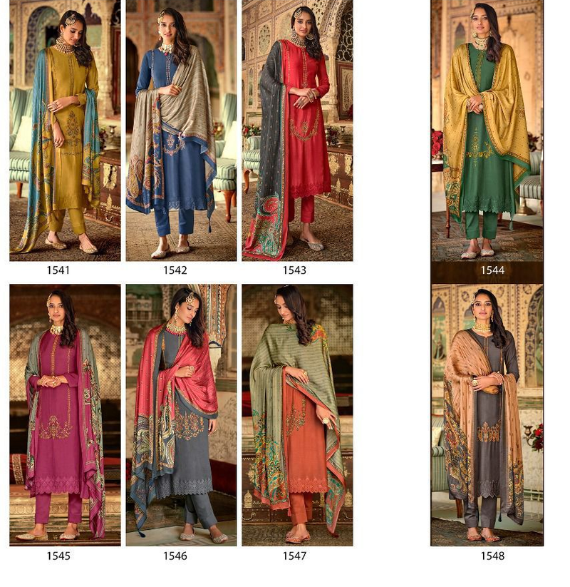 Aiqa Lifestyle Silk Of Kashmir Vol 2 Muslin Silk Designer Embroidered Party Wear Salwar Kameez