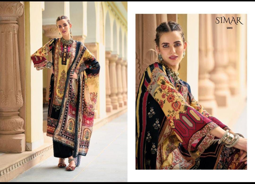 Simar Elen Vol 2 Viscose Modal Silk Printed With Heavy Embroidery Work Stylish Designer Pakistani Salwar Kameez