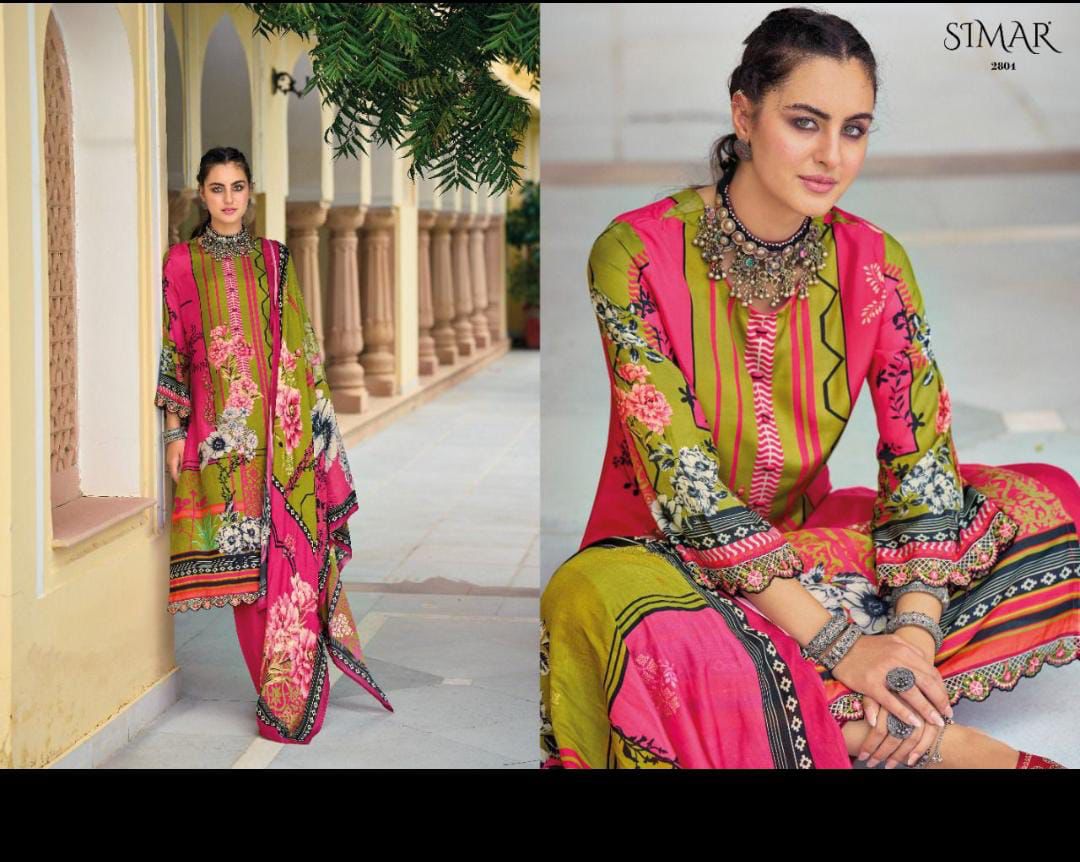 Simar Elen Vol 2 Viscose Modal Silk Printed With Heavy Embroidery Work Stylish Designer Pakistani Salwar Kameez